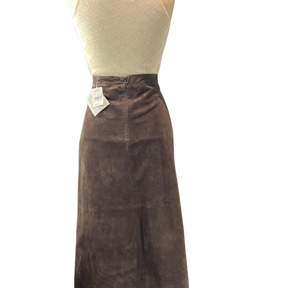 Preswick and Moore, Long, Suede Leather-Skirt Size 12 - Picture 2 of 6